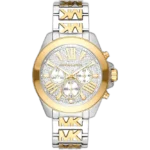 Michael Kors MK6953 Wren women's watch, two-tone silver and gold stainless steel, crystal-set bezel, 42mm.