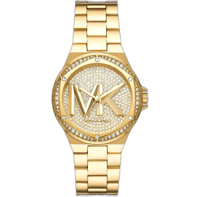 Michael Kors MK7229 Lennox women's watch, all-gold-tone stainless steel, bold case profile, 42mm.