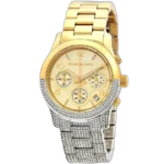 Michael Kors Women's Runway Watch MK7329, Dazzling Gold & Silver. - Image 2
