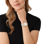 Michael Kors Women's Lennox Watch MK7338, Bold Two-Tone Silver & Gold. - Image 7
