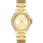 Michael Kors MK7339 Lennox women's watch, all-gold-tone stainless steel, bold case profile, 42mm.