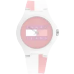Tommy Hilfiger Berlin 1720026 unisex watch, pink dial, stainless steel case, white and pink silicone strap, 40mm.