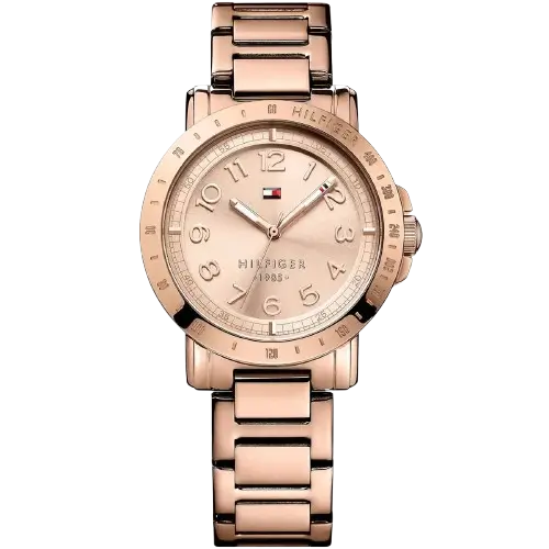 Tommy Hilfiger Liv 1781396 women's watch, all-rose gold-tone stainless steel case, rose gold dial, rose gold steel bracelet.
