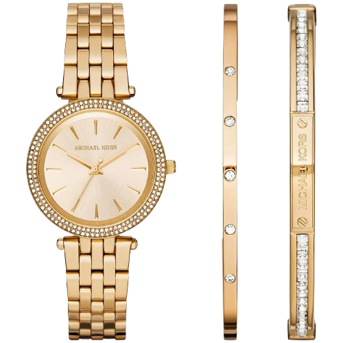 Michael Kors MK3430 Watch Darci Mini ladies, all-gold-tone, crystal bezel, 33mm.
