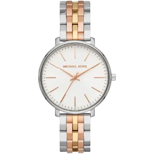 ساعة مايكل كورس MK3901 بايبر حريمي، سوار متعدد الألوان، ميناء أبيض، 38 ملم.