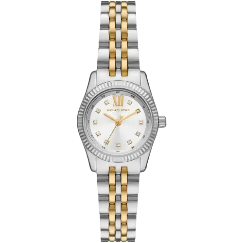 ساعة مايكل كورس MK4740 ليكسنجتون حريمي، سوار فضي وذهبي، ميناء فضي، 38 ملم.