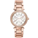 Michael Kors MK5616 Watch Parker ladies, all-rose gold-tone chronograph, white dial, 39mm.