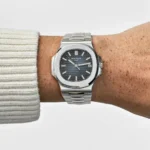 Patek Philippe Nautilus 5711/1A-010 Steel watch, Octagonal case, Classic Blue dial with horizontal ridges, integrated steel bracelet, 40mm.