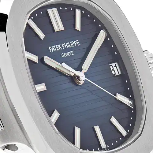 Patek Philippe Nautilus 5711/1A-010 Steel watch, Octagonal case, Classic Blue dial with horizontal ridges, integrated steel bracelet, 40mm.
