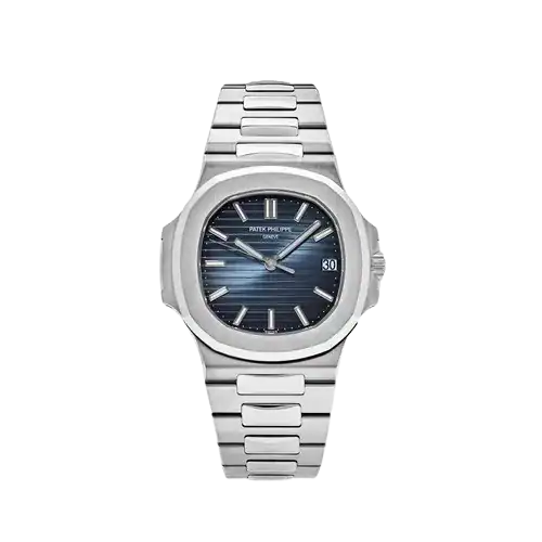 Patek Philippe Nautilus 5711/1A-010 Steel watch, Octagonal case, Classic Blue dial with horizontal ridges, integrated steel bracelet, 40mm.