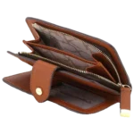 Calvin Klein Wallet: Women’s rich brown 100% genuine leather bifold wallet with multiple card slots and embossed CK logo.