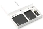 Calvin Klein Wallet Set: Black 100% genuine leather bifold wallet with embossed logo in a luxury white gift box.
