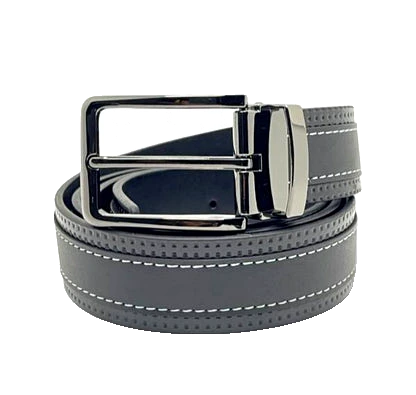 Tommy Hilfiger Gift Set: Black 100% leather belt and wallet set with Mercedes-Benz and TH logos in a luxury presentation box.