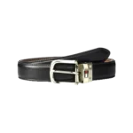 Tommy Hilfiger Belt: Reversible black and brown 100% genuine leather belt with rotating metallic buckle and 120 cm length.