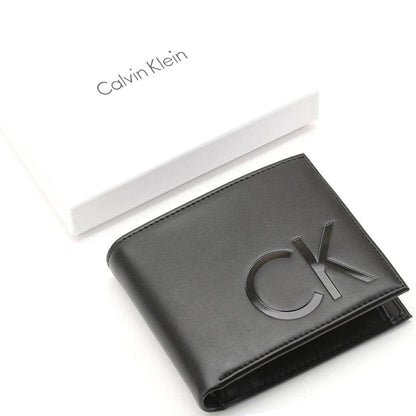 Calvin Klein Wallet: Men’s black 100% genuine leather bifold wallet with embossed CK logo and multiple card slots.