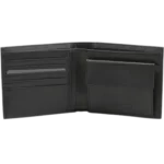 Calvin Klein Wallet: Men’s black 100% genuine leather bifold wallet with embossed CK logo and multiple card slots.