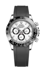 "5 Breathtaking views of the iconic Rolex Cosmograph Daytona Watch Ref 126519LN 'Ghost', showcasing the incredible steel dial and 18k white gold finish."