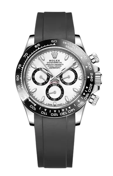 "5 Breathtaking views of the iconic Rolex Cosmograph Daytona Watch Ref 126519LN 'Ghost', showcasing the incredible steel dial and 18k white gold finish."