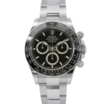 "7 Breathtaking close-ups of the legendary Rolex Daytona Watch 116500LN, featuring the black ceramic bezel, black dial, and premium 40mm steel case."