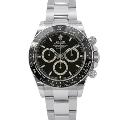 "7 Breathtaking close-ups of the legendary Rolex Daytona Watch 116500LN, featuring the black ceramic bezel, black dial, and premium 40mm steel case."